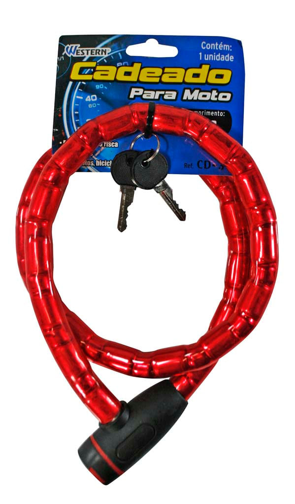Cadeado Flexivel Moto 1Mx18Mm Western