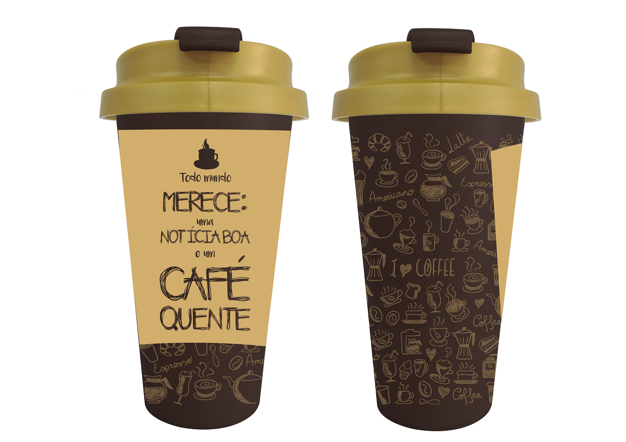 Copo Termico 500 ML Cerigrafado - Café Todo Mundo Merece
