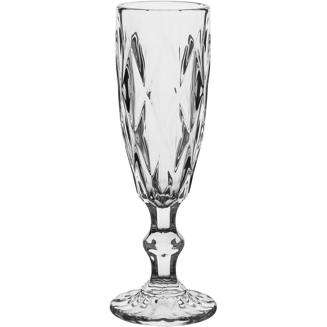 Taça Champagne 6 peças Vidro Transparente 160Ml Belinda 20X7X7Cm