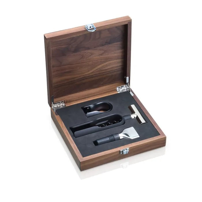Kit Vinho 3 Peças Baric Sommelier em Aço Inox WMF Preto - Spicy
