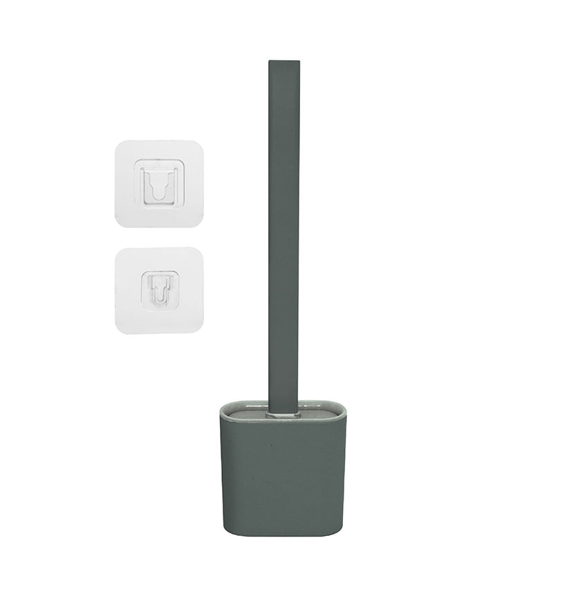 Escova Sanitária Quadrada Silicone Cinza Hauskraft