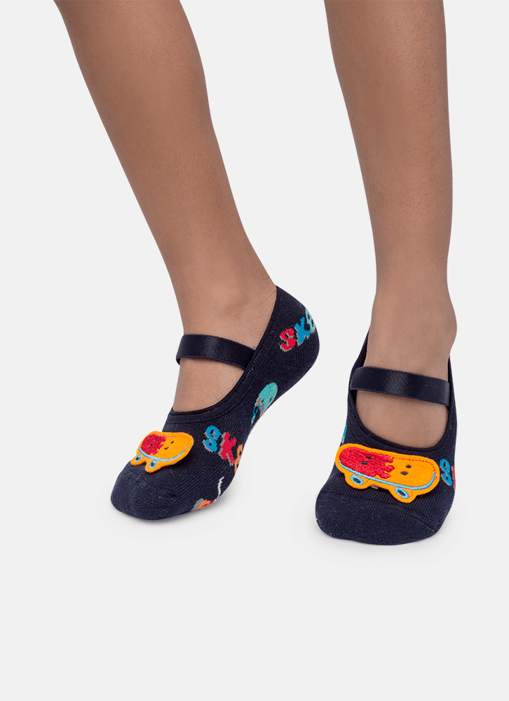 Meia Sapatilha com Aplique Infantil Skate - Puket