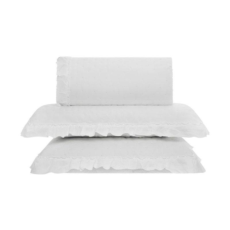 JG COLCHA LILLY 3PCS CASAL TRO HOME STYLE:OFF-WHITE:CASAL - Camicado