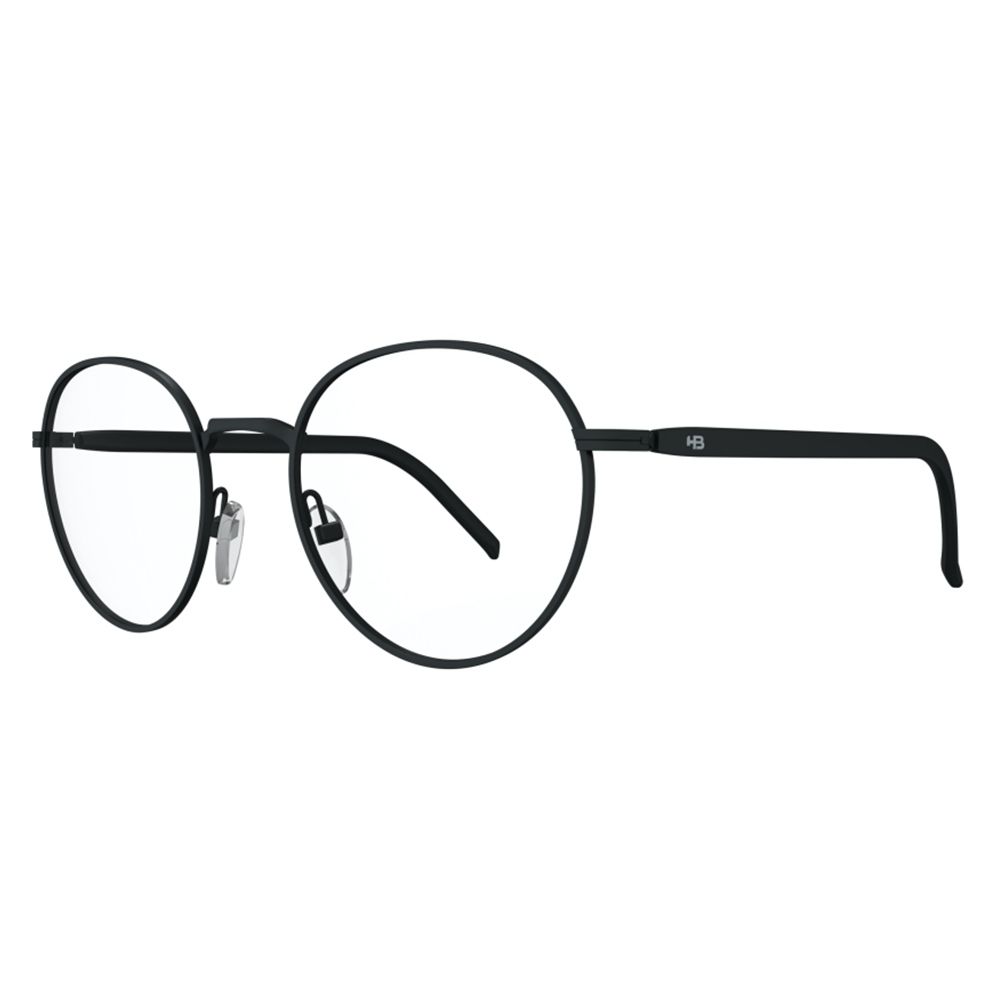 Armação de Óculos HB 0349 - Preto Fosco 51 - Preto - Unissex - 51 - Redondo - Metal - Compre Óculos