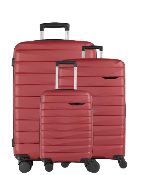 Conjunto de Malas 4 Rodas P, M e G Route Vinho - Bagaggio