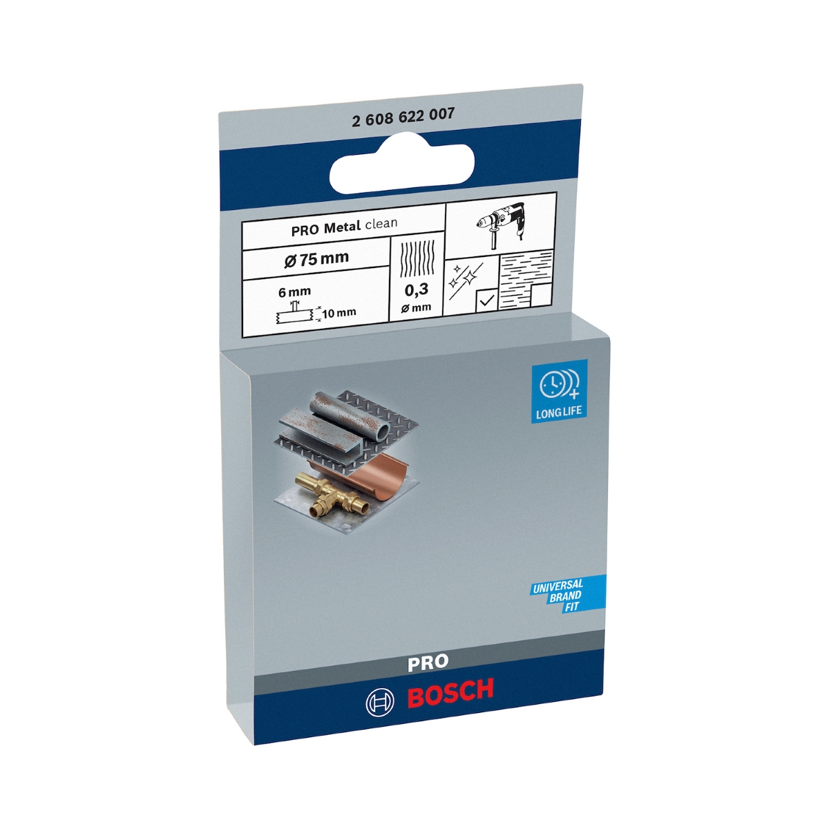 Escova De Aço Bosch Pro Metal Clean Ondulado 75mm - GUIMEPA