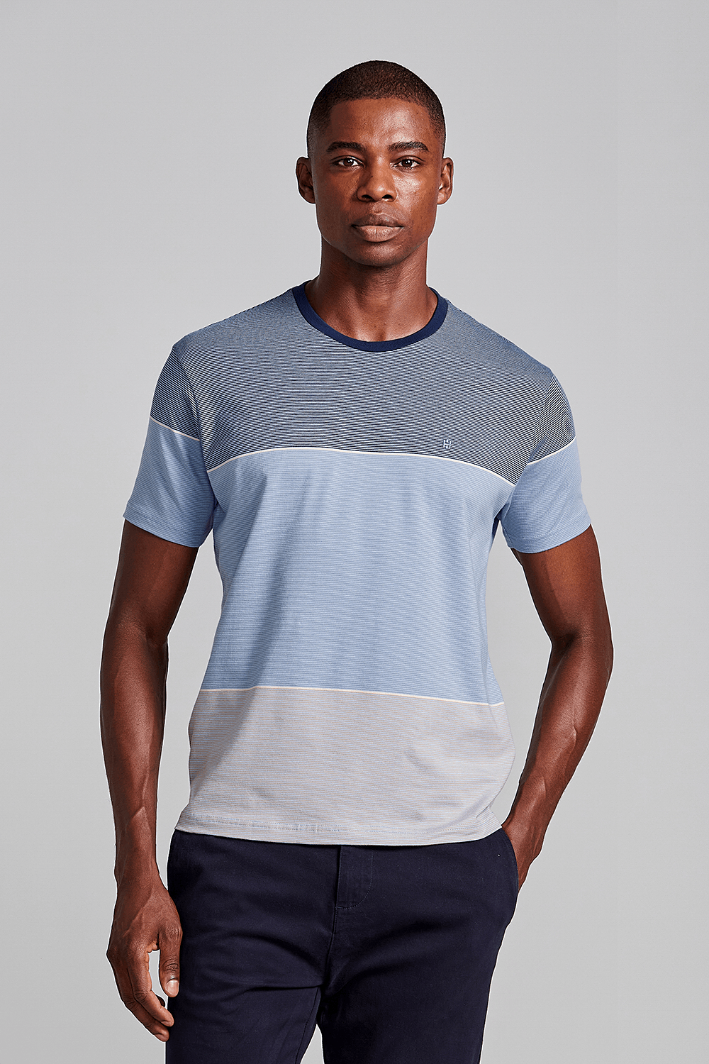 Camiseta Malha Comfort - Azul Médio / Azul - Highstil
