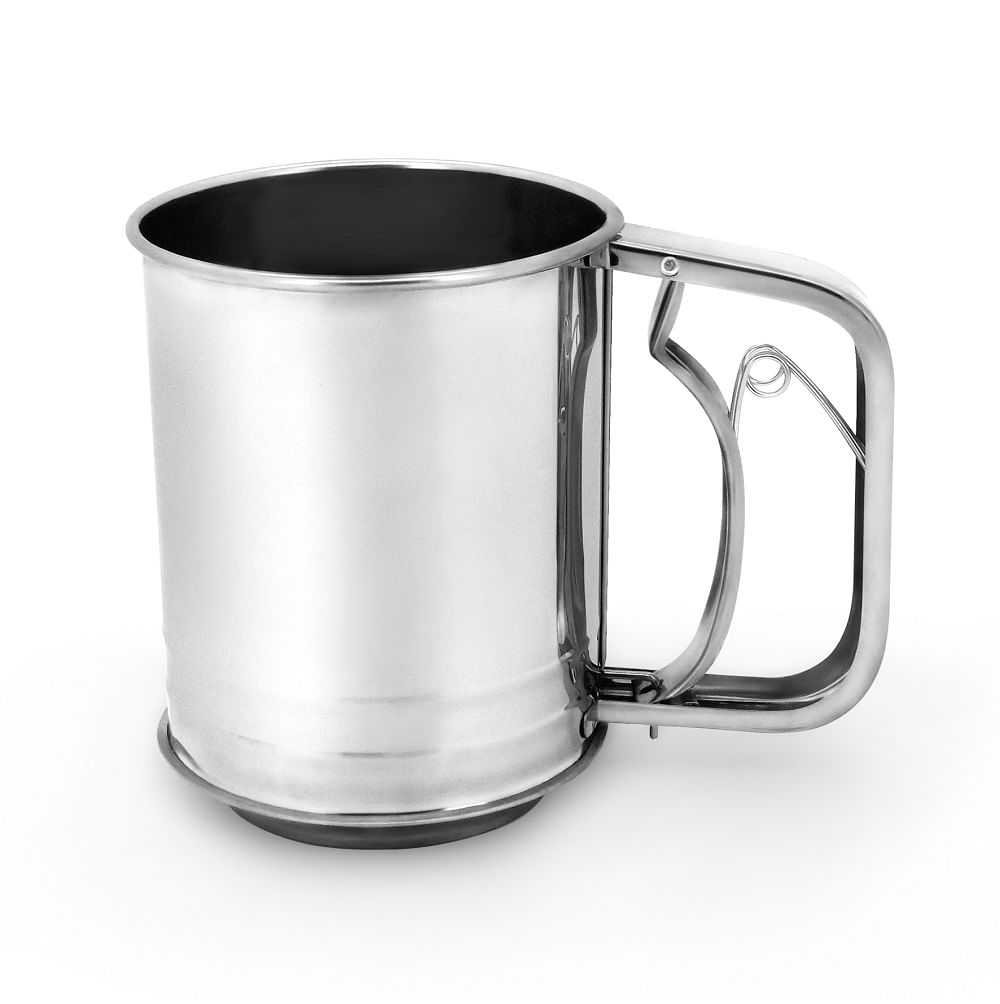 Polvilhador em Inox para massas ou pães, estilo caneca