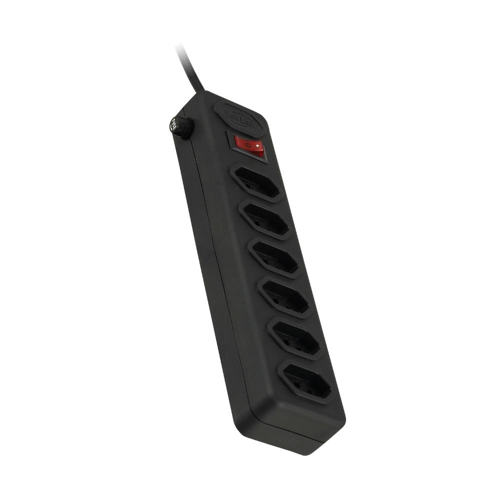 Protetor Eletronico 6 Entradas Bivolt Newlink Pe102 - 80Cm Preto